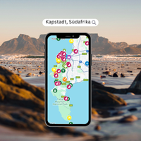 Kapstadt Südafrika Digitale Reisekarte