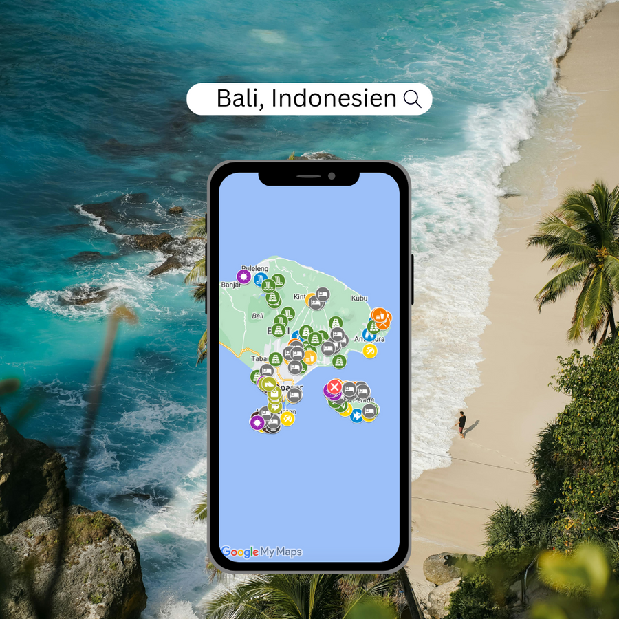 Bali Digitale Reise Karte