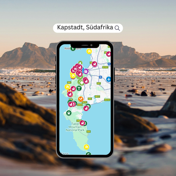 Kapstadt Südafrika Digitale Reisekarte